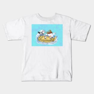 Sushi pirates in the sea Kids T-Shirt